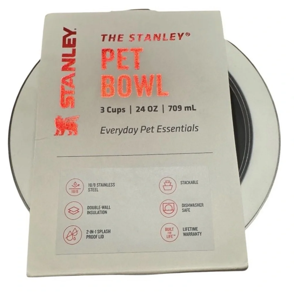 Stanley 24 oz Stainless Steel Pet Bowl Frost Polka Dot